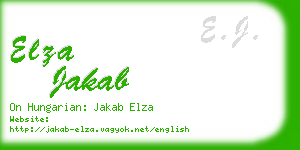 elza jakab business card